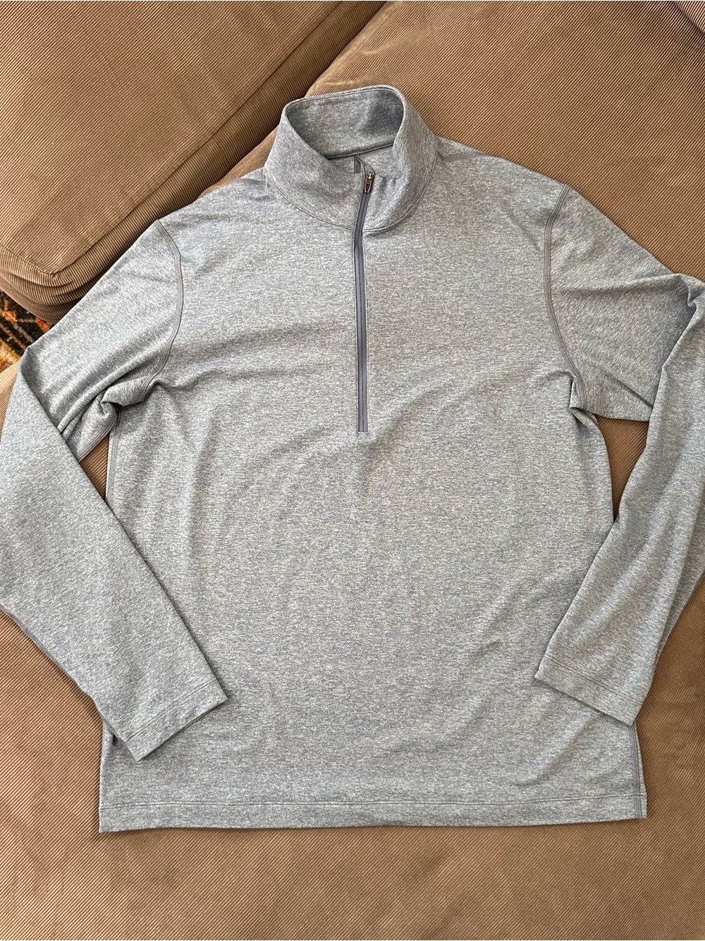 Lululemon Stretch Sweatshirt Men Medium Blue Warm 1/2 Zip Lightweight Pullover